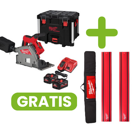 Milwaukee M18 FPS55-552P Invalcirkelzaag 55cm in Packout box + GRATIS Liniaal set 2x 140cm