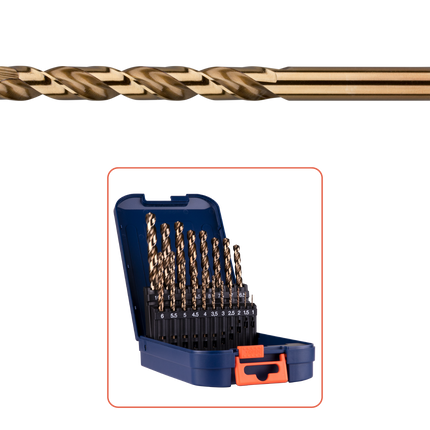 Rotec Spiraalborenset 19 delig type '111' in ABS-cassette - 900.0023K