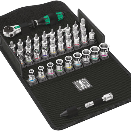 Wera 8100 SA All-in Zyklop Speed-ratelset, 1/4"-aandrijving, met vasthoudfunctie, metrisch