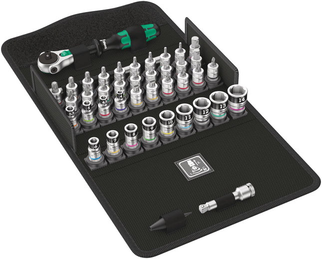 Wera 8100 SA All-in Zyklop Speed-ratelset, 1/4"-aandrijving, met vasthoudfunctie, metrisch