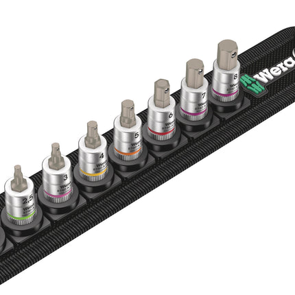 Wera Belt A 2 Zyklop binnenzeskant Bitdoppen set, met 1/4
