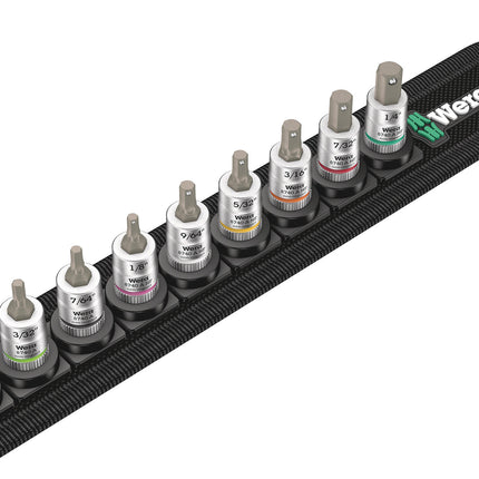 Wera Belt A Imperial 1 Zyklop binnenzeskant Bitdoppen set, met vasthoudfunctie, met 1/4" -aandrijving