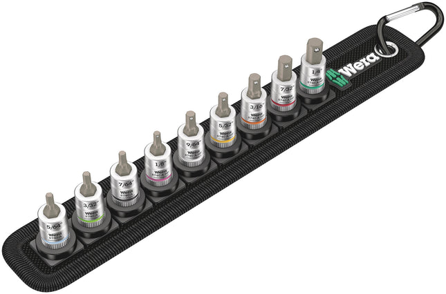 Wera Belt A Imperial 1 Zyklop binnenzeskant Bitdoppen set, met vasthoudfunctie, met 1/4" -aandrijving