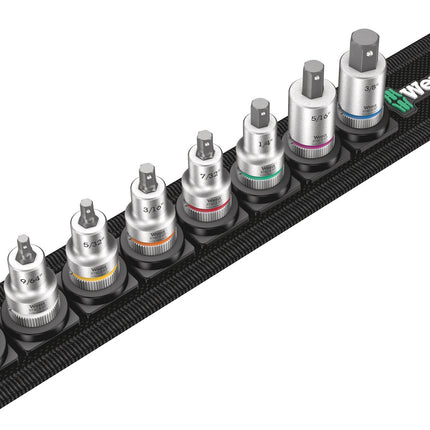 Wera Belt B Imperial 1 Zyklop binnenzeskant Bitdoppen set, met 3/8"
