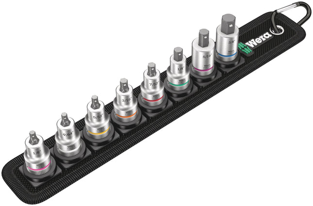Wera Belt B Imperial 1 Zyklop binnenzeskant Bitdoppen set, met 3/8"
