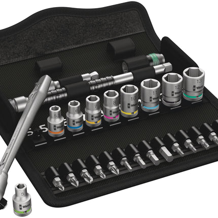 Wera Ratel- en doppenset 1/4" Zyklop Metal 28-delig Metrisch 8100SA 7