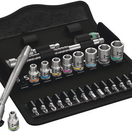 Wera Ratel- en doppenset 1/4" Zyklop Metal 28-delig Metrisch 8100SA 8