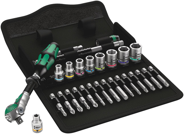 Wera Ratel- en doppenset 1/4" Zyklop Speed 28-delig Inch 8100SA 9