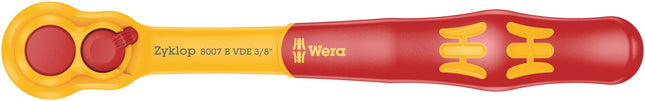 Wera 8007 B VDE Zyklop ratel, voorzien van omschakelpal en 3/8"