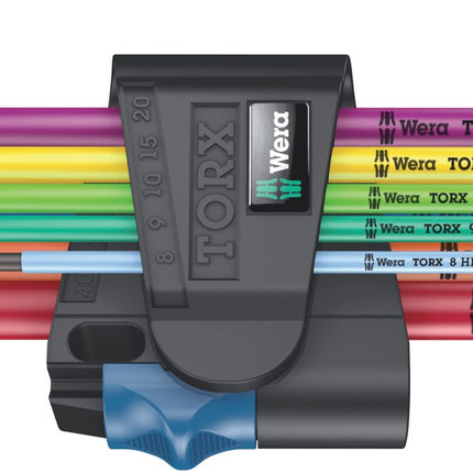 Wera 967/9 TX XL Multicolour HF 1 Stiftsleutelset met vasthoudfunctie, lang