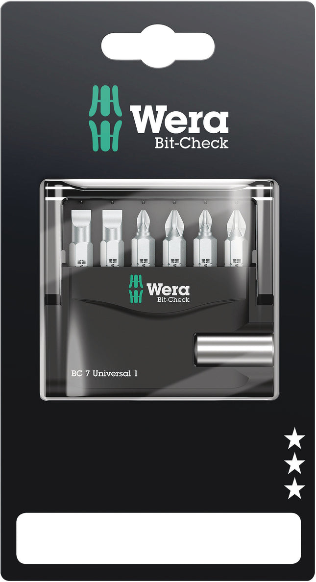 Wera Bit-Check 7 Universal 1 SB