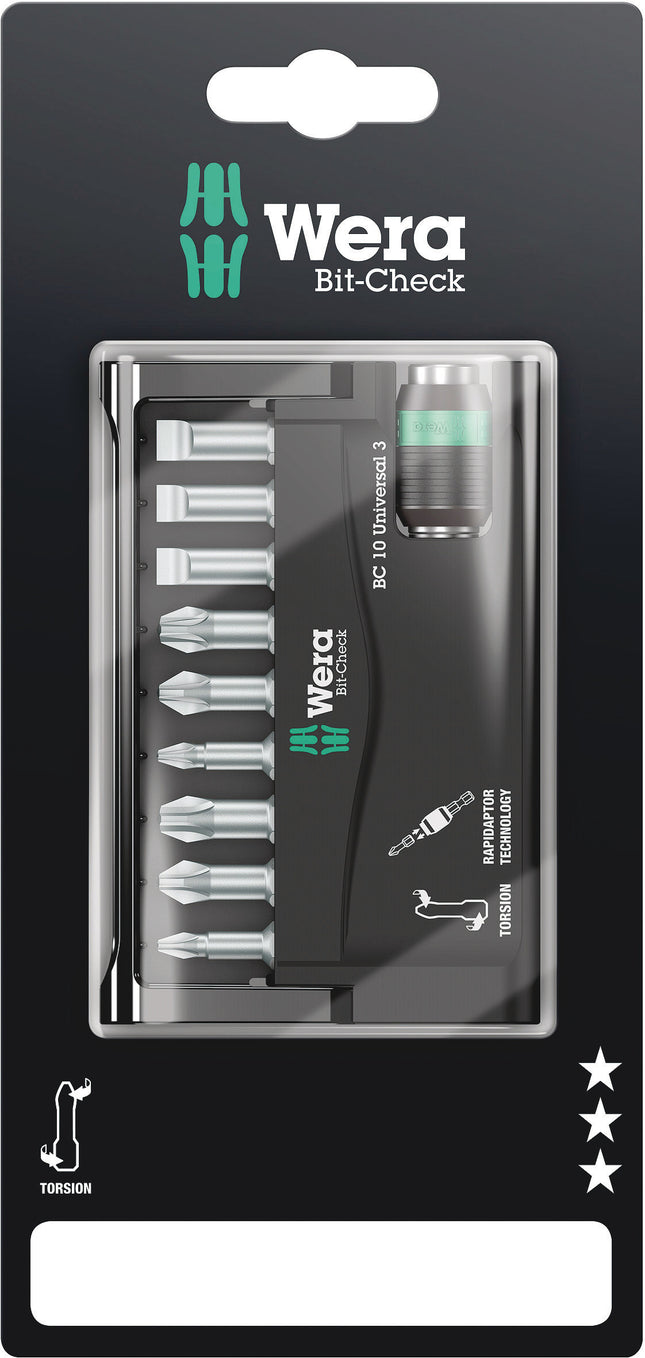 Wera Bit-Check 10 Universal 3 SB