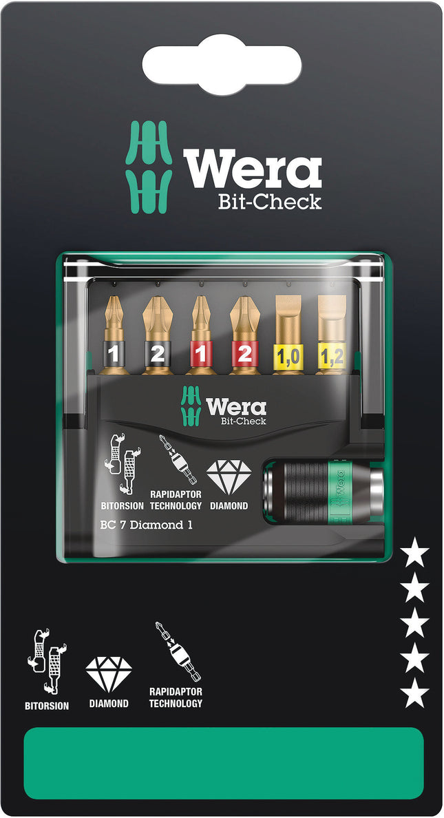 Wera  Bit-Check 7 Diamond 1 SB