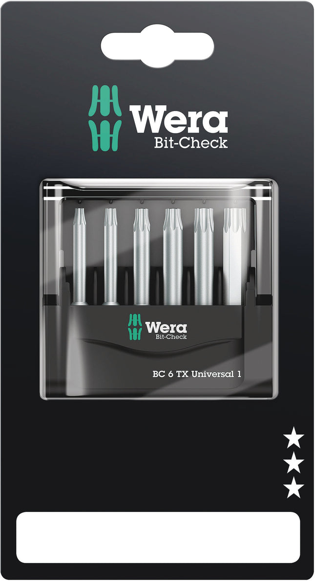 Wera Bit-Check 6 TX Universal 1 SB