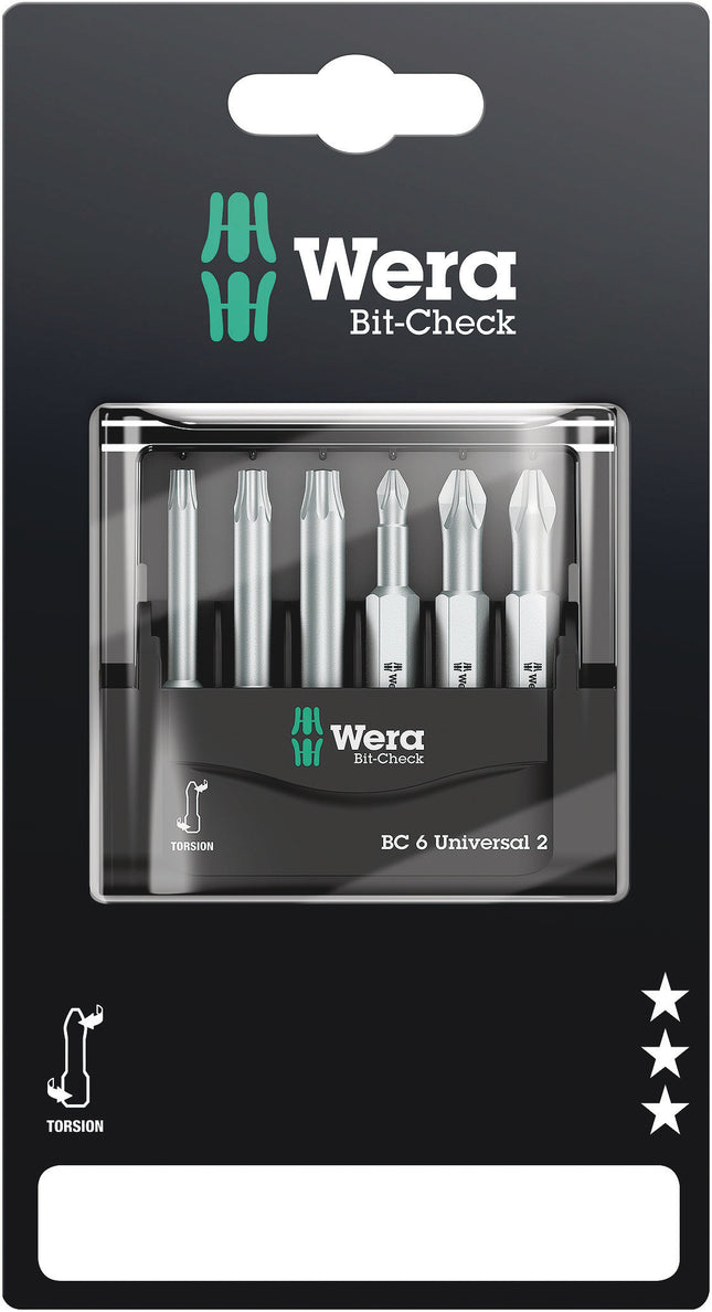 Wera Bit-Check 6 Universal 2 SB